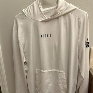 NOBULL men’s small white long sleeve hoodie CrossFit games, 2023